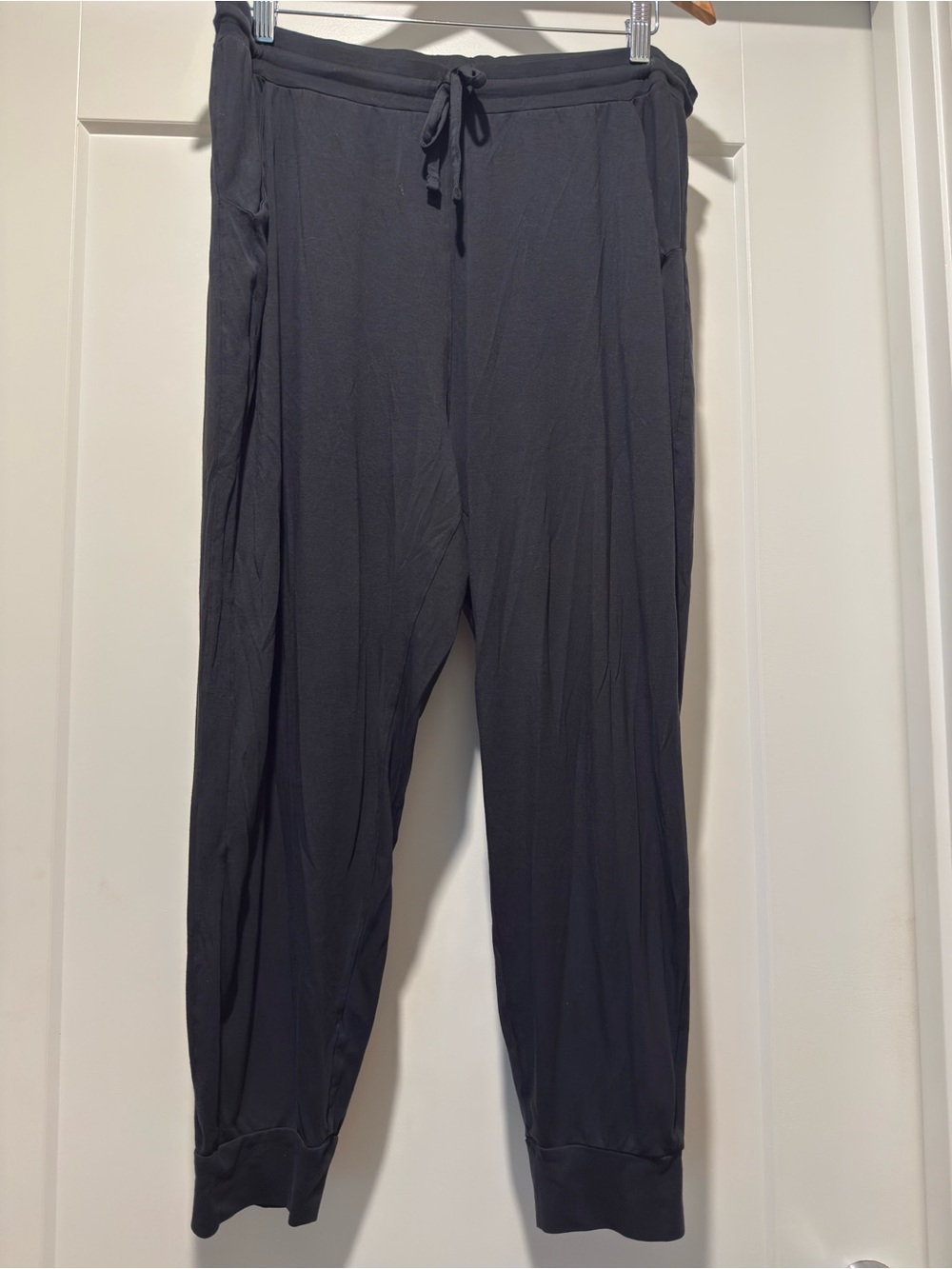 Tommy John Black Drawstring Track Joggers
